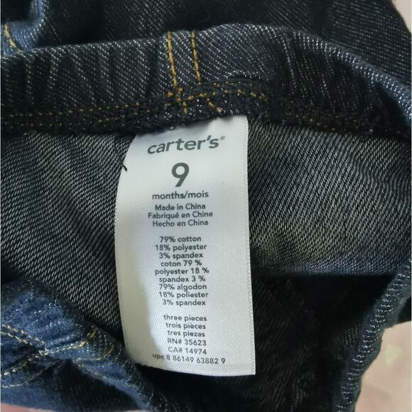 5/$10 Carter's denim leggings size 9 m - Picture 4 of 4